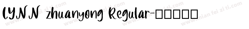 LYNN zhuanyong Regular字体转换